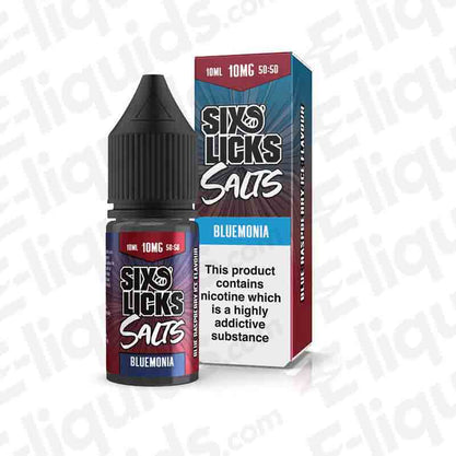 Six Licks Bluemonia 10mg Nic Salt E-liquid