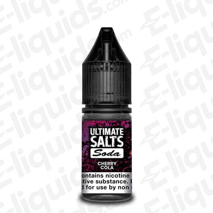 cherry cola nic salt eliquid by ultimate puff soda