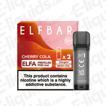 elf bar elfa prefilled vape pods cherry cola