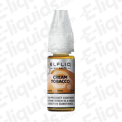 Cream Tobacco Nic Salt E-liquid by ELFLIQ
