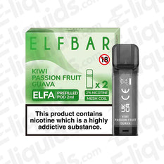 ELFA Pre-filled Vape Pods by Elf Bar Kiwi Passion Fruit Guava