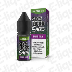 Six Licks Liquid Gold 20mg Nic Salt E-liquid 