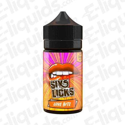 Six Licks Love Bite 50ml Shortfill E-liquid