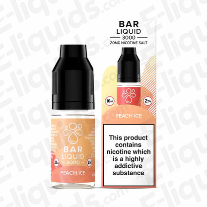 Peach Nic Salt E-liquid by Bar Liquid 3000