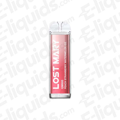 Peach Strawberry Watermelon Ice Lost Mary QM600 Disposable Vapes