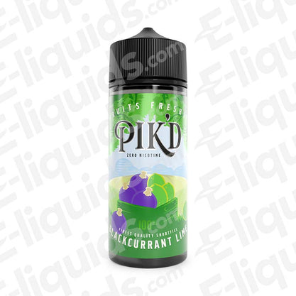 Blackcurrant and Lime Shortfill E-liquid by Pik'd