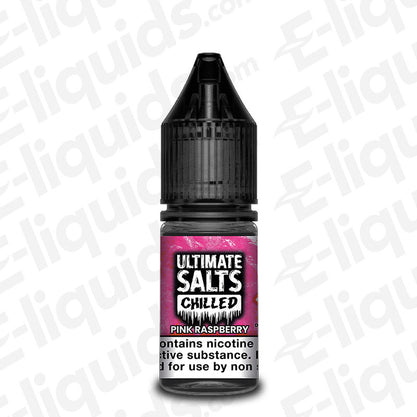 pink raspberry nic salt eliquid by ultimate puff chillled