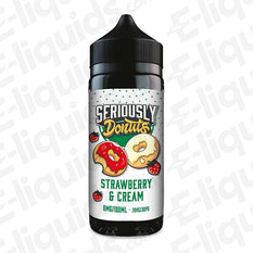 Strawberry and Cream Seriously Donuts Shotfill E-liquid by Doozy Vape Co