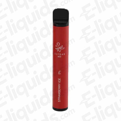 Strawberry Ice Disposable Vape Device 0MG by Elf Bar