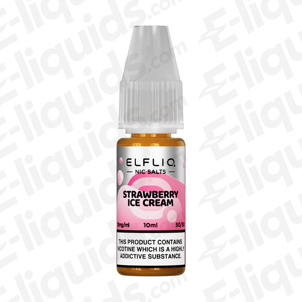 Strawberry Ice Cream Nic Salt E-liquid by ELFLIQ