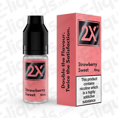Strawberry Sweet 10mg Nic Salt E-liquid by 2X