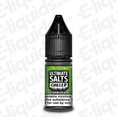 watermelom apple nic salt eliquid by ultimate puff chillled